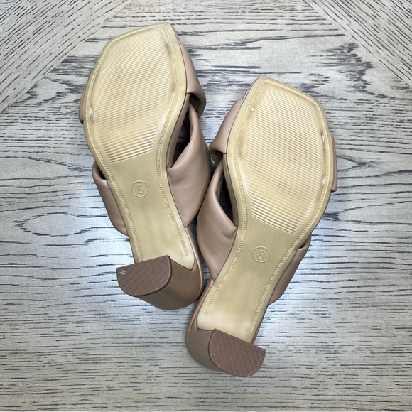 A New Day Casual Crisscross Leather Square Toe Sandal Heel Nude/Tan, Women’s 8 - Picture 9 of 9